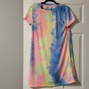 Women's tye dye t-shirt dress